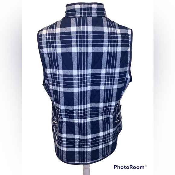 Vest Blue plaid-Size Large -Croft & Barrow Women's Vest - - Picture 4 of 10
